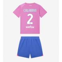 Camiseta AC Milan Davide Calabria #2 Tercera Equipación para niños 2023-24 manga corta (+ pantalones cortos)